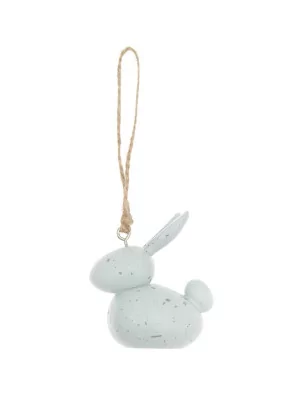 DECORATIONS DE SALLE : Pendentif déco en bois 'Rico Design' Lapin Menthe 6.5x6x3 cm