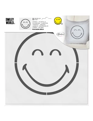 POCHOIRS : Pochoir deco 28x28 cm 'Aladine' Smiley clin d'oeil