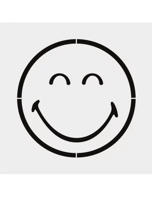 POCHOIRS : Pochoir deco 28x28 cm 'Aladine' Smiley clin d'oeil