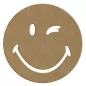 Smiley Clin d'oeil en bois 'Gomille' 14x14 cm