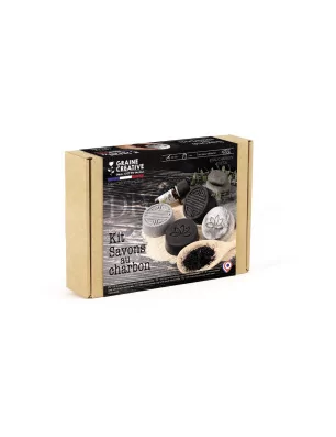 MODELAGE ET MOULAGE : Kit DIY 'Graine Créative' Savons au charbon