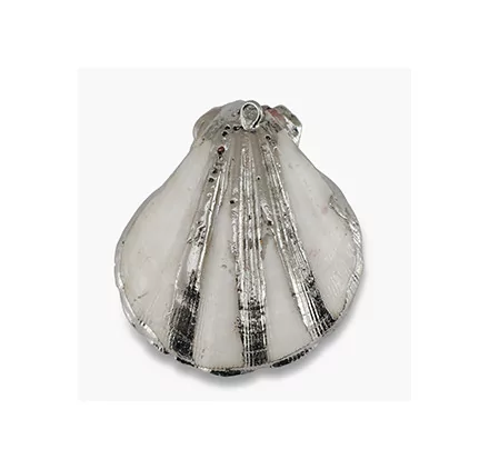 PENDENTIFS A PASSANT : Pendentif Coquillage 'La Fourmi Créative' Coquille St Jacques Ivoire-marron-cuivre Argenté 40x40 mm PENDENTIFS A PASSANT : Pendentif Coquillage 'La Fourmi Créative' Coquille St Jacques Ivoire-marron-cuivre Argenté 40x40 mm