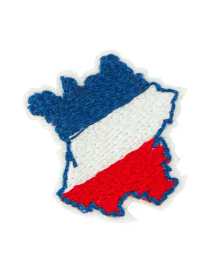 ART DU FIL : Ecusson à thermocoller 'Com'1 idée' Carte de France 2.5x2.3 cm