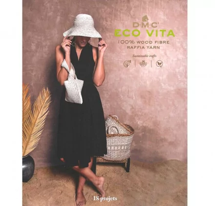 LIVRES SUR LE TRICOT : Livre 'DMC - Eco Vita' Raphia 18 projets LIVRES SUR LE TRICOT : Livre 'DMC - Eco Vita' Raphia 18 projets