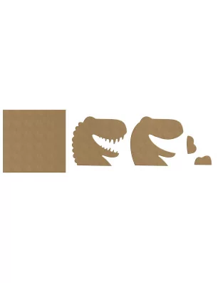ENFANTS : Coffret Cadre en bois 'Aladine' Dino