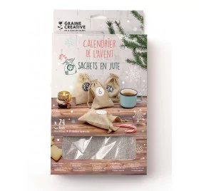 Kit Calendrier De L'Avent DIY - 24 Sachets Noirs (18x22x6cm) Avec Autocollants Dorés, Pinces Et Ficelle - Calendrier De Noël Personnalisable à Remplir