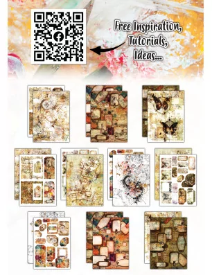 SCRAPBOOKING : Assortiment A4 de 10 papiers doubles 'AALL and Create' Time-Tarnished Wonders 13
