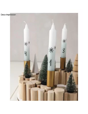 BOUGEOIRS : Lot de 2 Supports à bougie longue 'Rayher' Noir 2.3 cm
