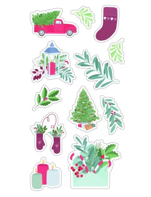 SCRAPBOOKING : Autocollants puffy 'Artemio - Christmas Time'
