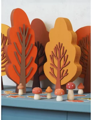 SUPPORTS A DECORER : Arbre déco en bois 'Artemio' Bouleau 21x12x2.5 cm