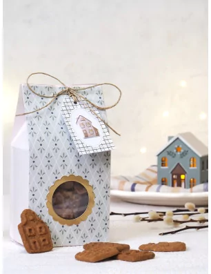 SUPPORTS A DECORER : Maison en bois ajourée 'Artemio' Etoile 2 étages 8.5x7.5x6 cm