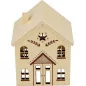 Maison en bois ajourée 'Artemio' Etoile 2 étages 8.5x7.5x6 cm Maison en bois ajourée 'Artemio' Etoile 2 étages 8.5x7.5x6 cm