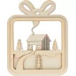 Silhouette relief en bois à suspendre 'Artemio - Home For Christmas' Maison 13.5x11 cm