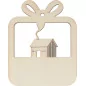 Silhouette relief en bois à suspendre 'Artemio - Home For Christmas' Maison 13.5x11 cm