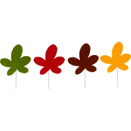 Lot de 12 feuilles en feutrine 'Artemio' 12-13 cm