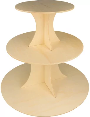 SUPPORTS A DECORER : Présentoir à cupcake en bois 'Artemio' 30 cm