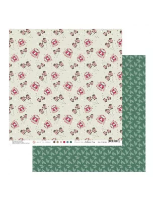 SCRAPBOOKING : Papier double 30x30 'Mes P'tits Ciseaux - Ambiance Cosy' 5
