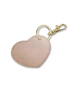 SUPPORTS A DECORER : Pendentif clé à personnaliser 'BagBase' Coeur Or rose 7x6 cm