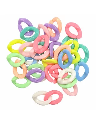 BIJOUX : Perles acrylique 'Ctop' Chaînons pastels