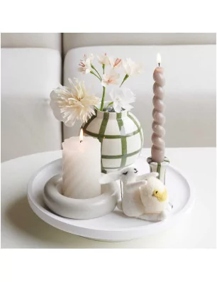 DECORATION DE SAPIN : Pendentif Oeuf Poussin 'Rico Design' Blanc