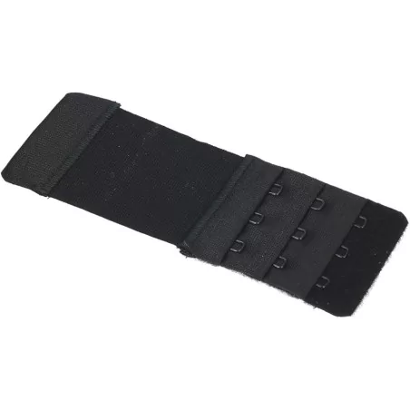 ART DU FIL : Rallonge extensible de soutien-gorge 3 agrafes/3 portes 'Demeyere' Noir 5 cm