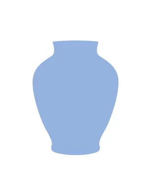 POCHOIRS : Lot de 2 Pochoirs 'Artemio - Bleu' Vase 20x20 cm