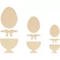 Lot de 18 Mini Silhouettes en bois 'Artemio - Funny Eggs' Lot de 18 Mini Silhouettes en bois 'Artemio - Funny Eggs'