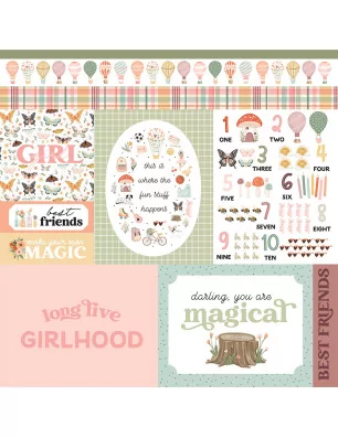 SCRAPBOOKING : Papier double 30x30 'Carta Bella - That's My Girl' Multi Journaling Cards