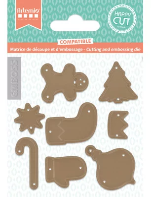 DIES DECOUPE ET GAUFRAGE : Dies/Matrices de découpe 'Artemio' Noël divers