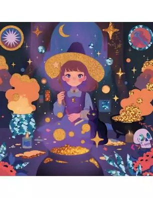 ENFANTS : Cartes à métalliser 'Graine créative' Magie