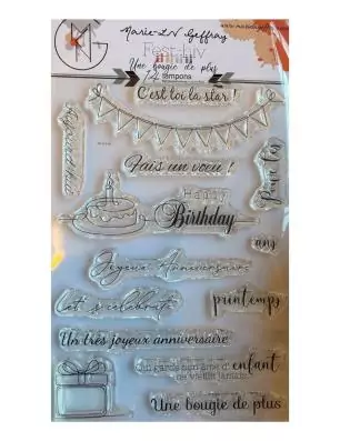 SCRAPBOOKING : Tampons transparents A6 'Marie-LN Geffray - Fest'hiv' Une bougie de plus