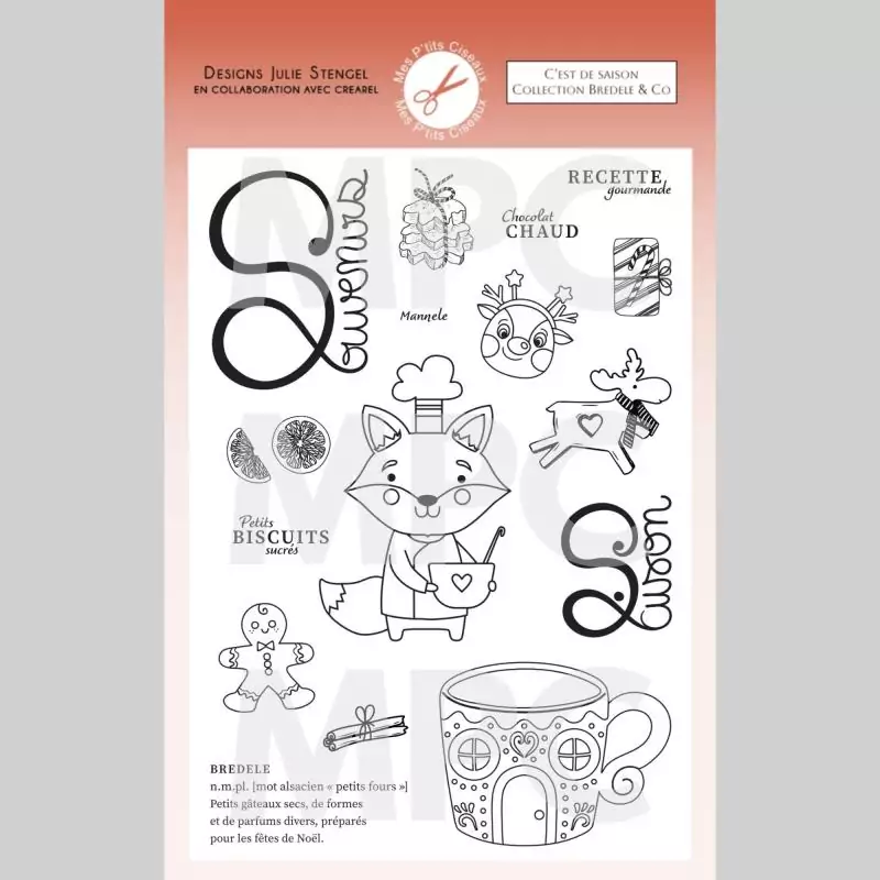 SCRAPBOOKING : 17 Tampons transparents 'Mes P'tits Ciseaux' Bredele & Co SCRAPBOOKING : 17 Tampons transparents 'Mes P'tits Ciseaux' Bredele & Co