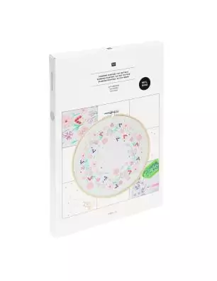 DECORATION : Kit Diamond Painting sur toile 'Rico Design' Couronne de fleurs 20 cm