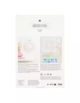 DECORATION : Kit Diamond Painting sur toile 'Rico Design' Couronne de fleurs 20 cm