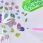 Kit Diamond Painting sur toile 'Rico Design' Fleurs 20 cm Kit Diamond Painting sur toile 'Rico Design' Fleurs 20 cm