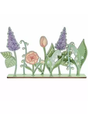 DECORATION : Kit Diamond Painting 'Rico Design' Prairie printanière 31x18.5 cm