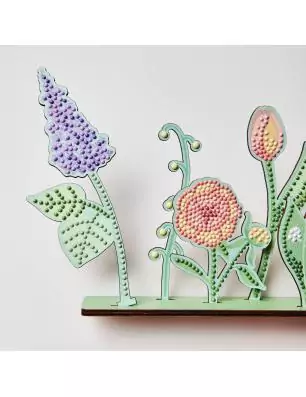 DECORATION : Kit Diamond Painting 'Rico Design' Prairie printanière 31x18.5 cm