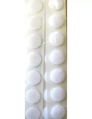 COLLES : Fermeture velcro autocollante 'Rayher' rond 12 mm