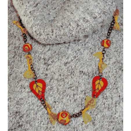 IDEES CREATIVES : Tuto - Réaliser un collier "Automne" en Cernit